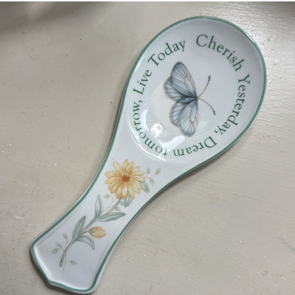 Lenox Butterfly Meadow Sentiment Spoon Rest